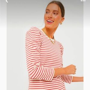 Tuckernuck Red and White Striped Long Sleeve Tee